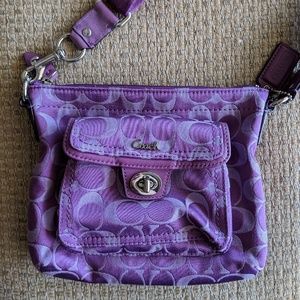 Purple Coach Messenger Cross body bag purse